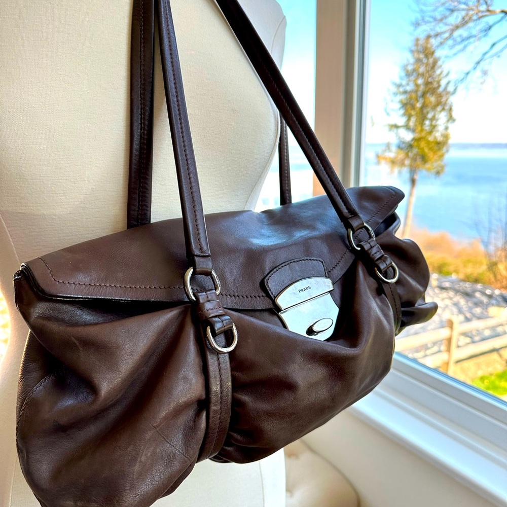 Chocolate-brown PRADA Easy Bag